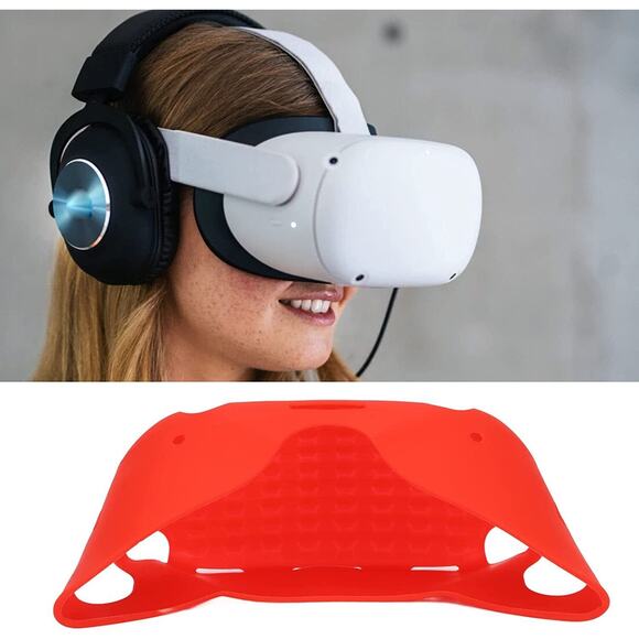 New Silicone Case Protective Cover Skin for Oculus Quest 2 VR Headset RED - Picture 9 of 10